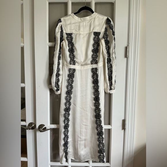 🖤 Twinset Attitude Cream and Black Lace detail Midi Dress – Size XS – NWT - Picture 3 of 8